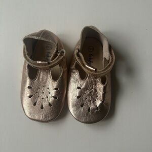 Baby Boden 12-18M Baby Girl Mary Jane Shoes Metallic Gold